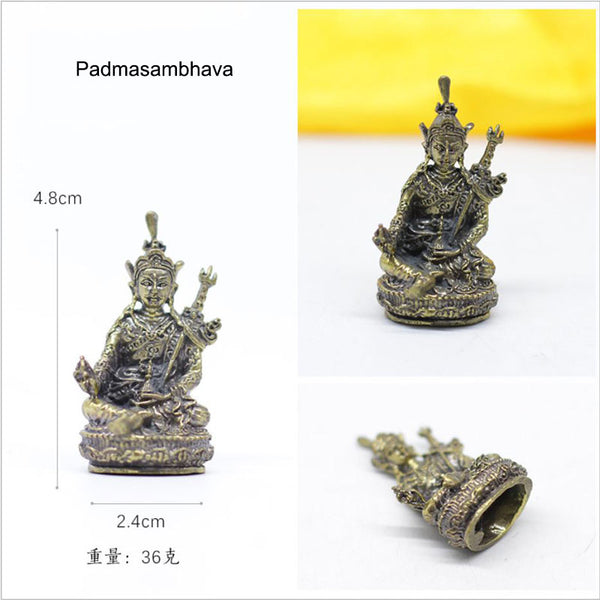 Hand-Carved Pocket Size Tibetan/Nepal Buddha Statue-Random 10pc Set,10 Types Retro Handcarved Mini Brass Tibet Tantric Buddha Statue,Top Collection Figurine Amulet