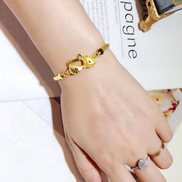 Feng Shui 24K Gold Plated Fox Bracelet