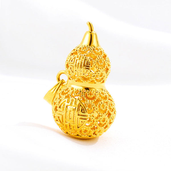 24K Gold Plated Wu Lou Necklace Pendant