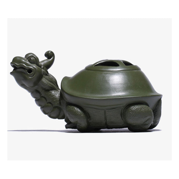 Green Clay Dragon Turtle Feng Shui Decoration