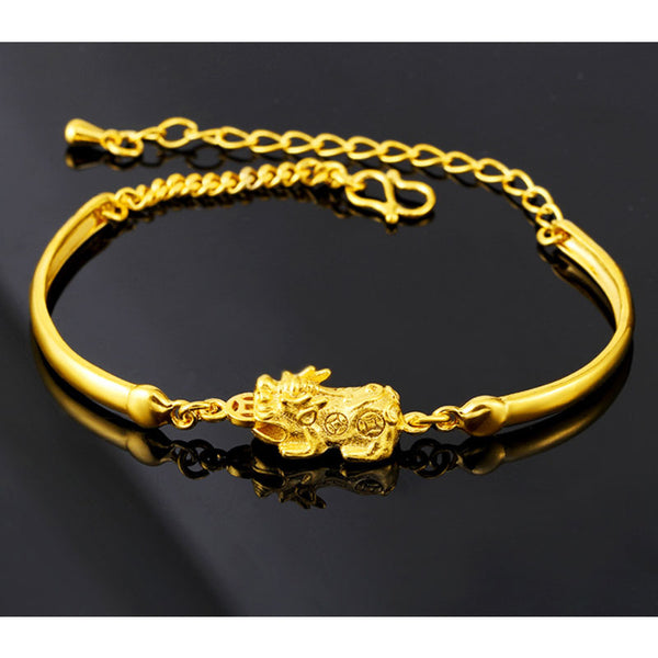24K Gold Plated Pixiu Women Bracelet