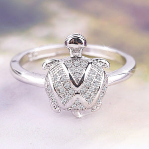 Feng Shui Moissanite Diamond Tortoise Zircon Ring Size 6-10