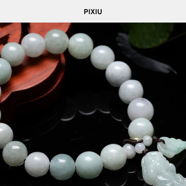 Feng Shui Wealth and Lucky Nature A Grade Jade Pixiu Bracelet