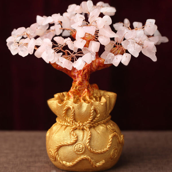 Feng Shui Auspicious Natural and Authentic Crystal Wealth Tree Decor