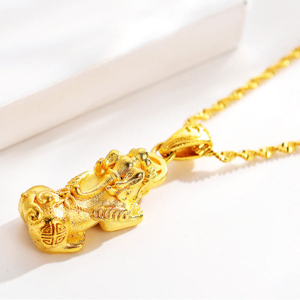 Aupicious Gold Plated Small Pixiu Feng Shui Pendant