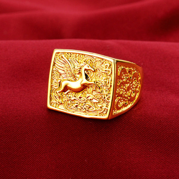 2021 Zodiac Horse, Koi, Dragon, Buddha 24K Gold Plated Ring