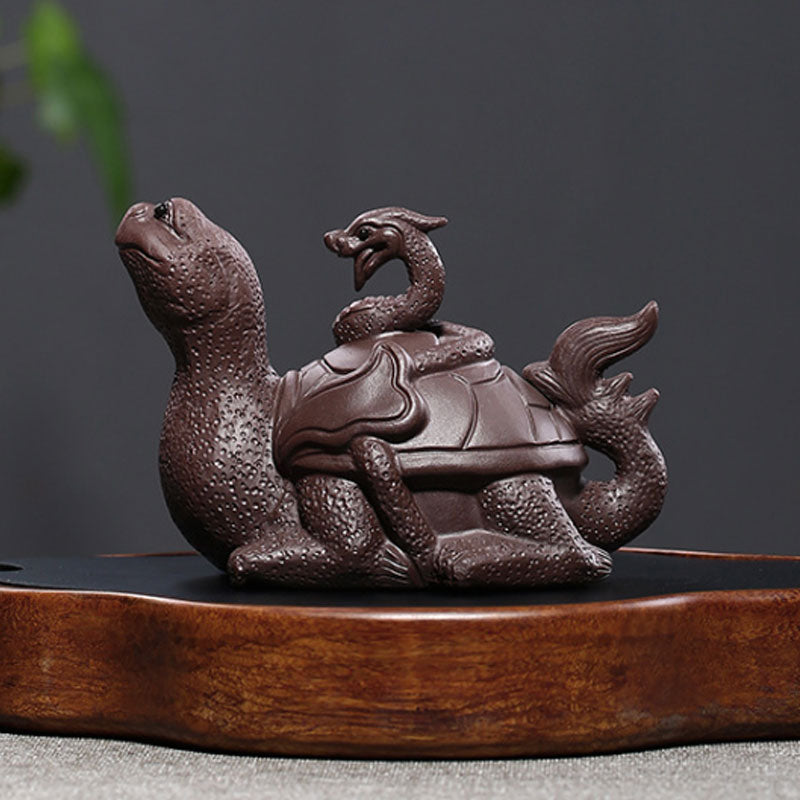 The Flying Turtle Purple Clay Feng Shui Decoration