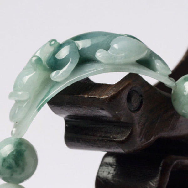 Feng Shui Authentic Natural Ice Jade Pixiu Bracelet For Men and Women